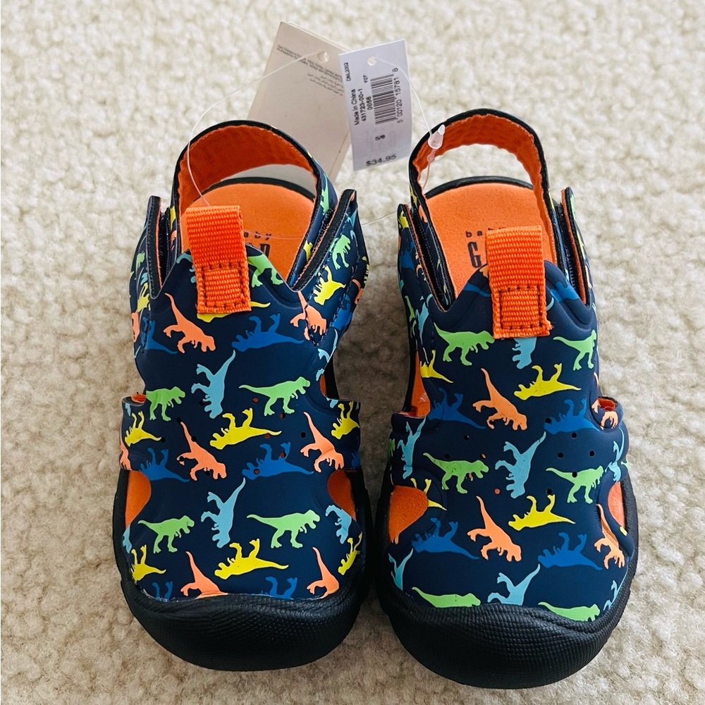 NWT Baby Gap Dino prints Toddler Sandals 5/6
